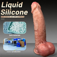 7.87in 9.25in 10.62in Uncut Realistic Strap on Soft Dildo For Vaginal Play