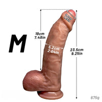 7.87in 9.25in 10.62in Uncut Realistic Strap on Soft Dildo For Vaginal Play