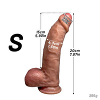 7.87in 9.25in 10.62in Uncut Realistic Strap on Soft Dildo For Vaginal Play