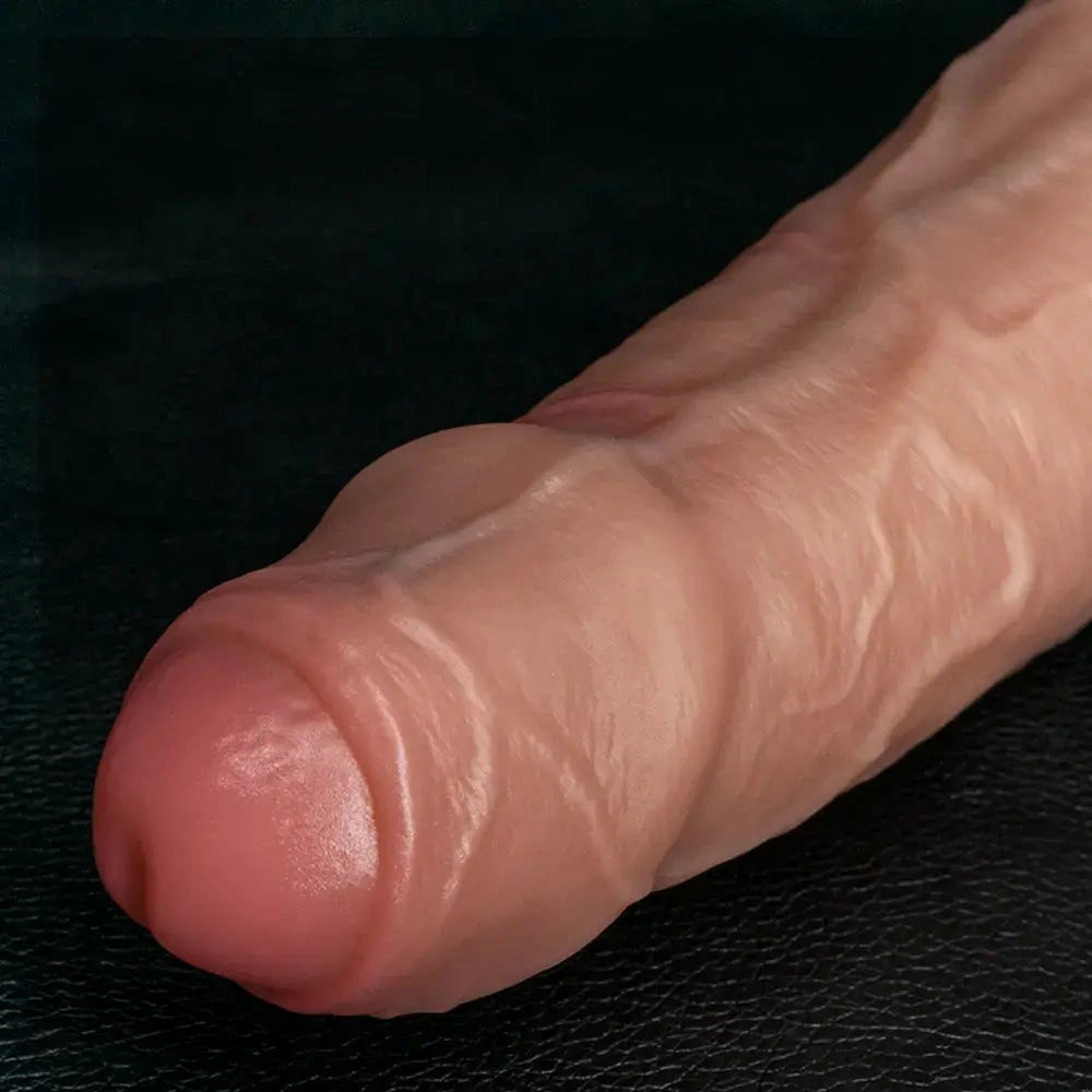 7.87in 9.25in 10.62in Uncut Realistic Strap on Soft Dildo For Vaginal Play