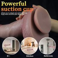 7.87in 9.25in 11.42in Large Realistic Skin Penis Dildo Adult Toy