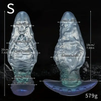 7.87in 9.25in Wearable Large Skull Anal Dildo Soft Silicone Anal Stretcher