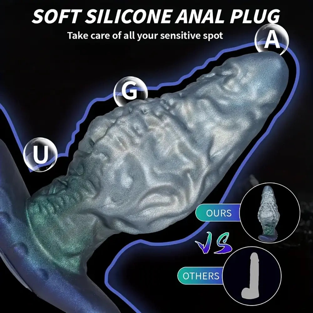 7.87in 9.25in Wearable Large Skull Anal Dildo Soft Silicone Anal Stretcher