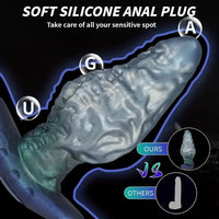 7.87in 9.25in Wearable Large Skull Anal Dildo Soft Silicone Anal Stretcher
