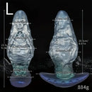 7.87in 9.25in Wearable Large Skull Anal Dildo Soft Silicone Anal Stretcher