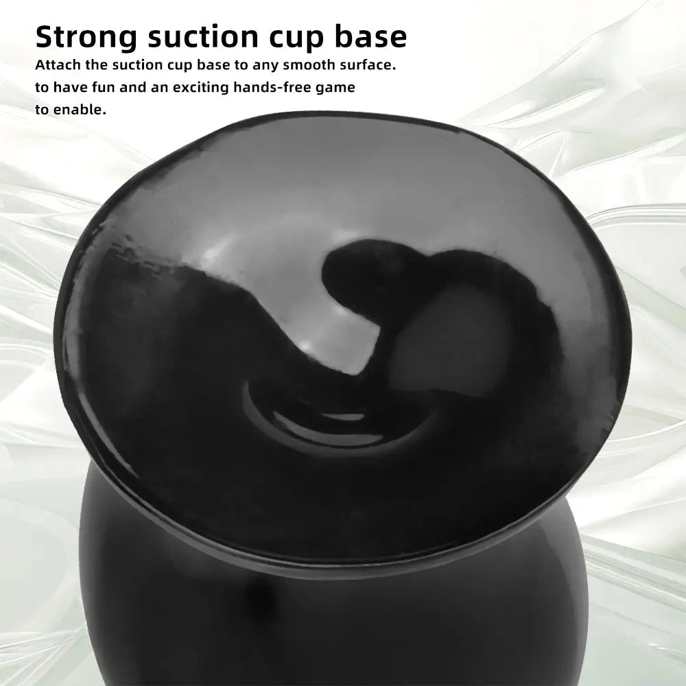7.87in 9.44in PVC Black Anal Plug Thick Fat Big Dildo With Suction Cup