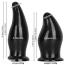 7.87in 9.44in PVC Black Anal Plug Thick Fat Big Dildo With Suction Cup