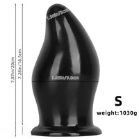 7.87in 9.44in PVC Black Anal Plug Thick Fat Big Dildo With Suction Cup