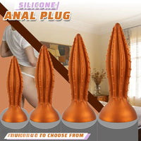 7.87in 9.84in 11.81in 13.77in Huge Silicone Spiked Butt Plug Dildo Couples Toy