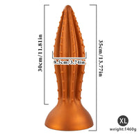 7.87in 9.84in 11.81in 13.77in Huge Silicone Spiked Butt Plug Dildo Couples Toy