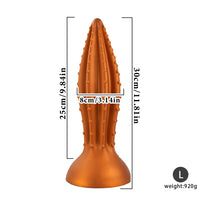 7.87in 9.84in 11.81in 13.77in Huge Silicone Spiked Butt Plug Dildo Couples Toy