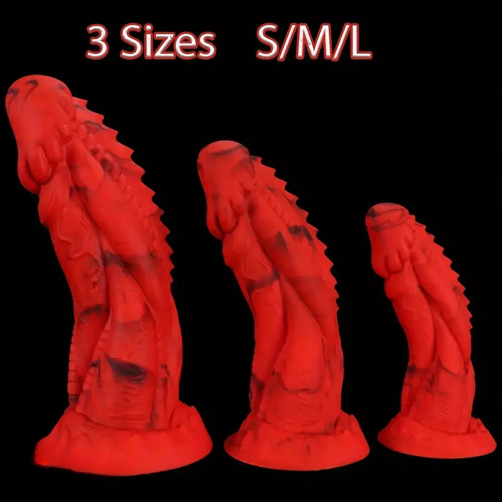 7.87in 9.84in 11.81in Dragon Silicone Monster Soft Big Dildo For Women Men