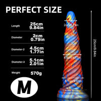 7.87in 9.84in 11.8in XML Sprial Big Butt Plug Dildo For Anal Sex