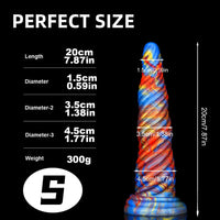 7.87in 9.84in 11.8in XML Sprial Big Butt Plug Dildo For Anal Sex