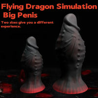 7.87in 9.84in Flying Dragon Spiked Penis Soft Silicone Dildo For G-spot Anus