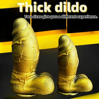 7.87in 9.84in Thick Realistic Silicone Dildo For Vaginal G-spot Stimulation Anus