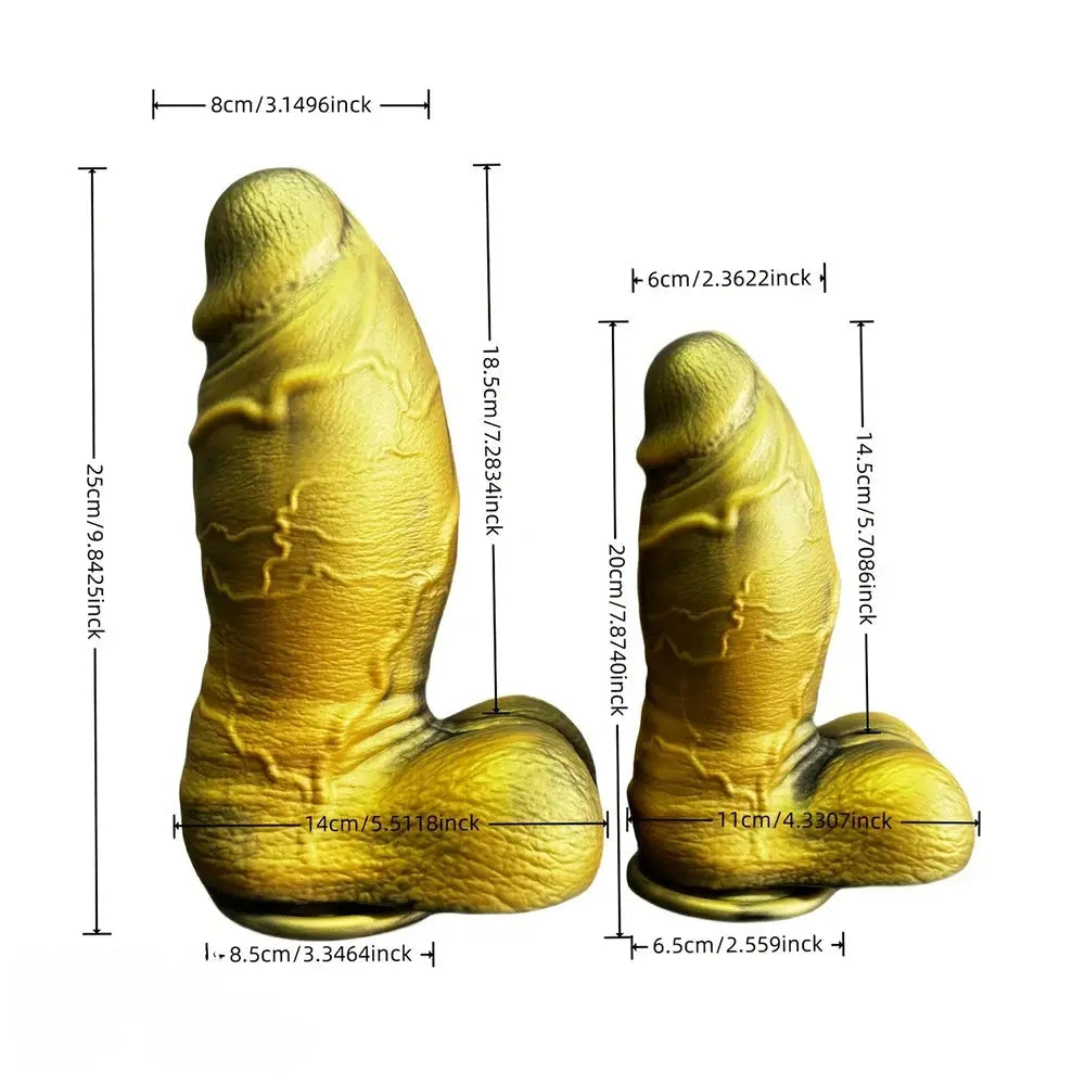 7.87in 9.84in Thick Realistic Silicone Dildo For Vaginal G-spot Stimulation Anus