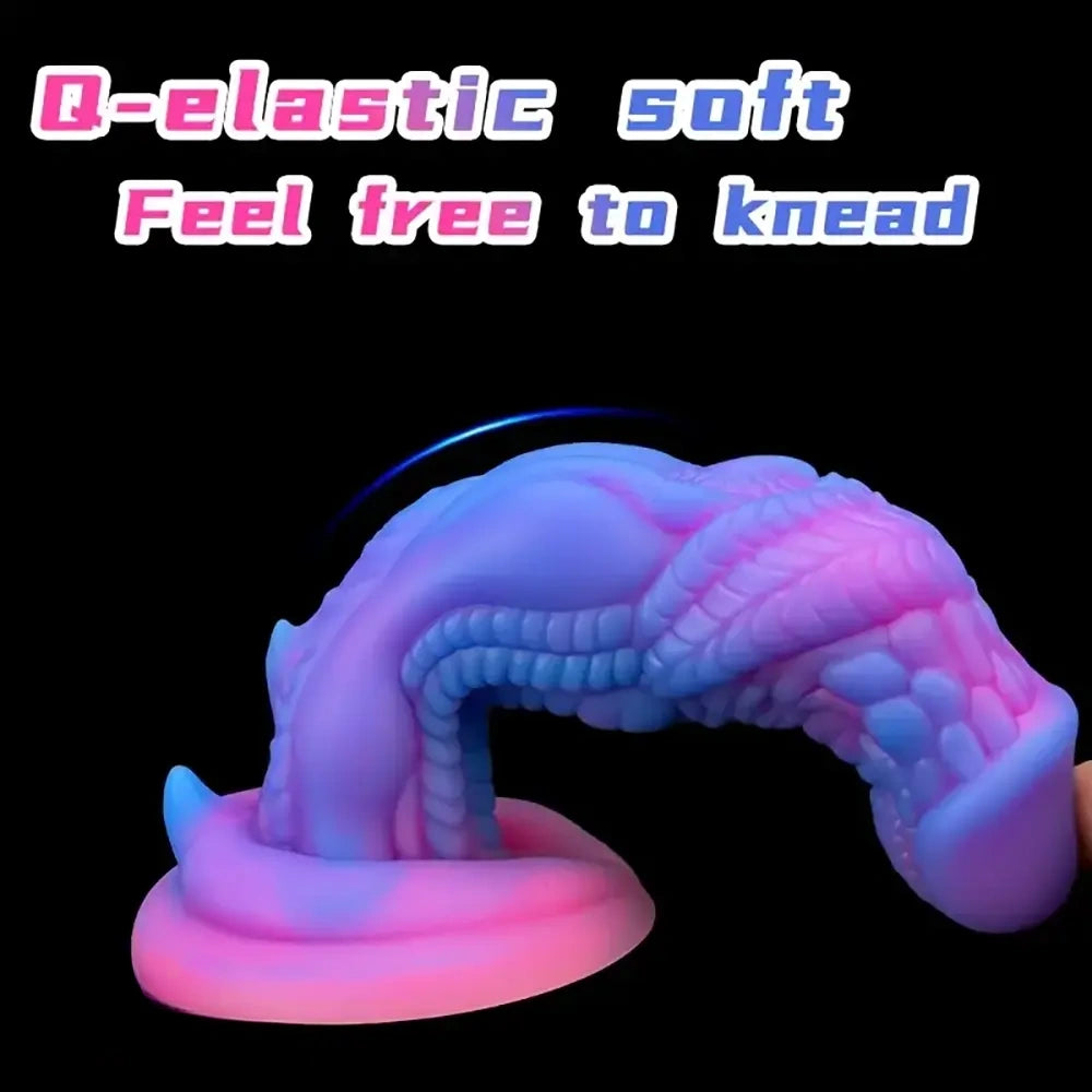 7.87in Alien Dragon Anal Plug Liquid Silicone Monster Dildo For Women