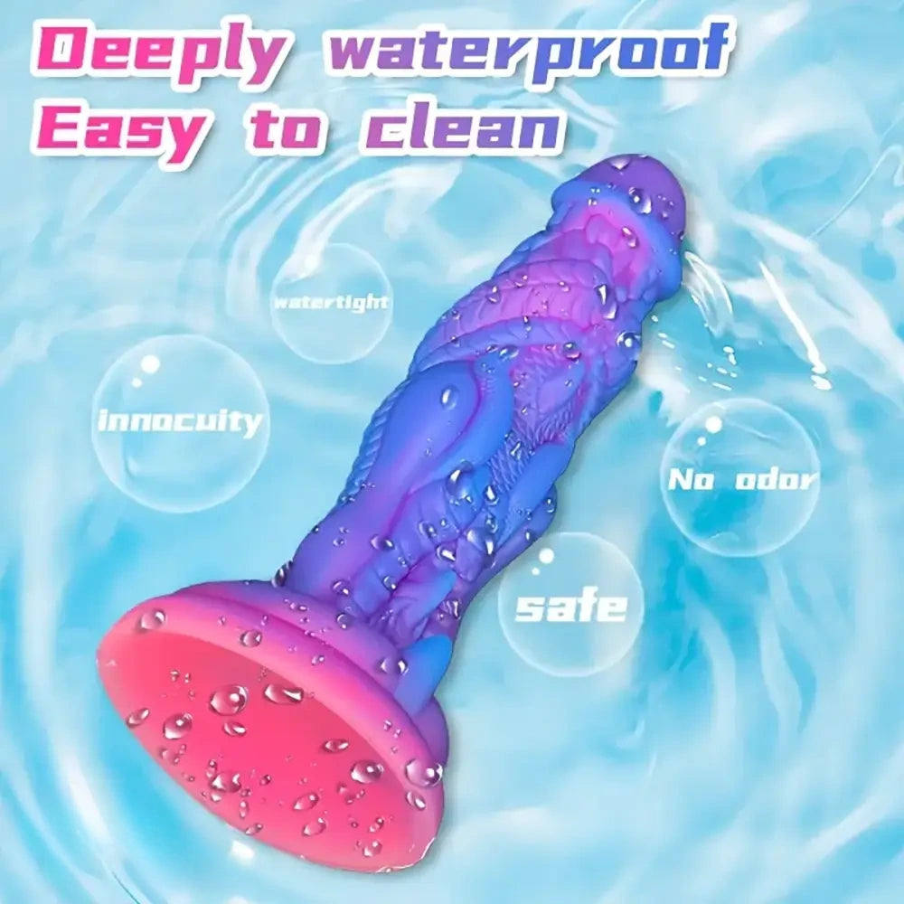 7.87in Alien Dragon Silicone Monster Penis Dildo With Strong Suction Cup