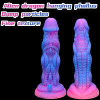 7.87in Alien Dragon Silicone Monster Penis Dildo With Strong Suction Cup