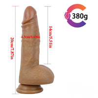 7.87in Big Body Liquid Silicone Dildo For Women Real Skin Sex Toy