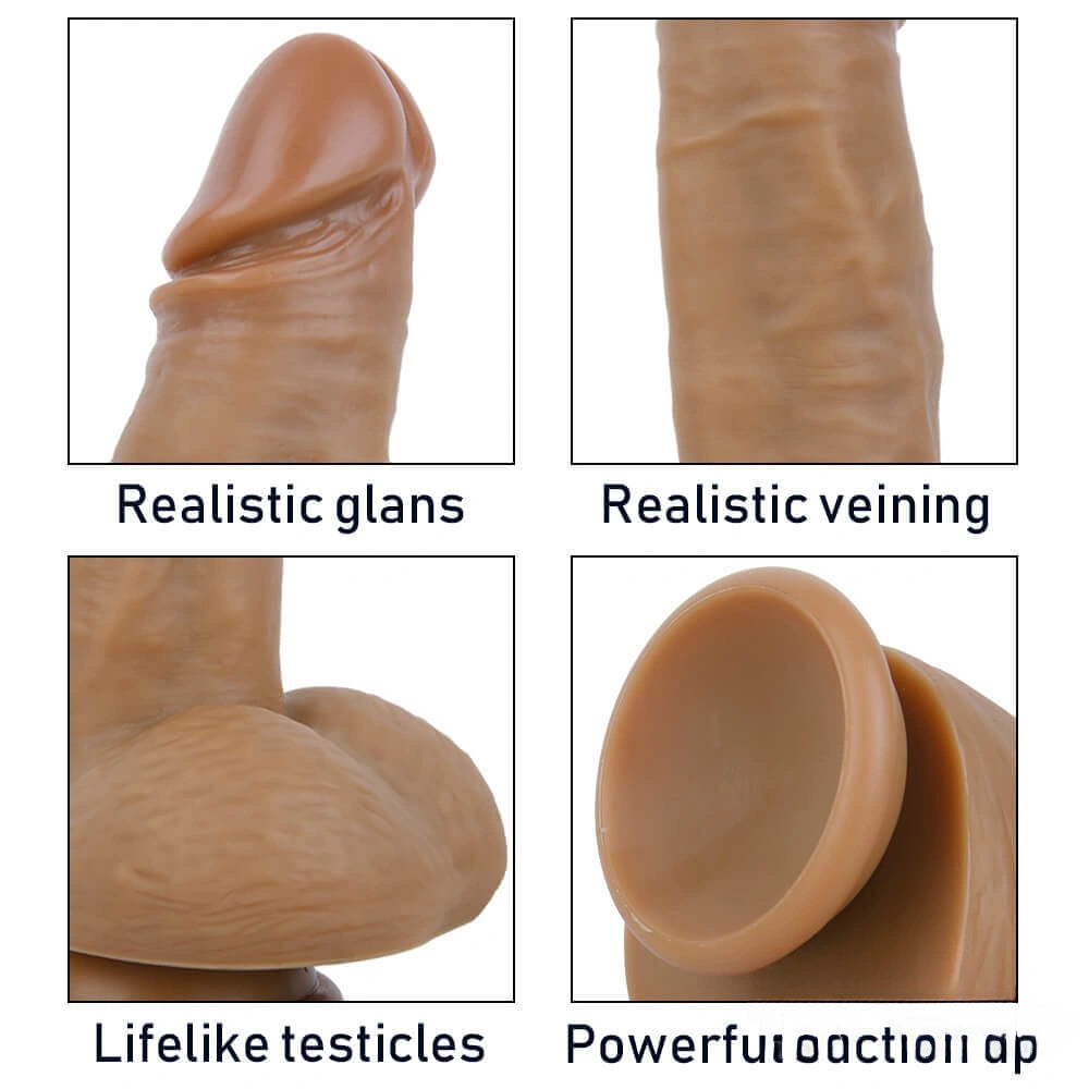 7.87in Big Body Liquid Silicone Dildo For Women Real Skin Sex Toy