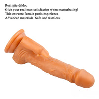 7.87in Big Gold Thick Lifelike Penis Sexy Dildo Sex Toy