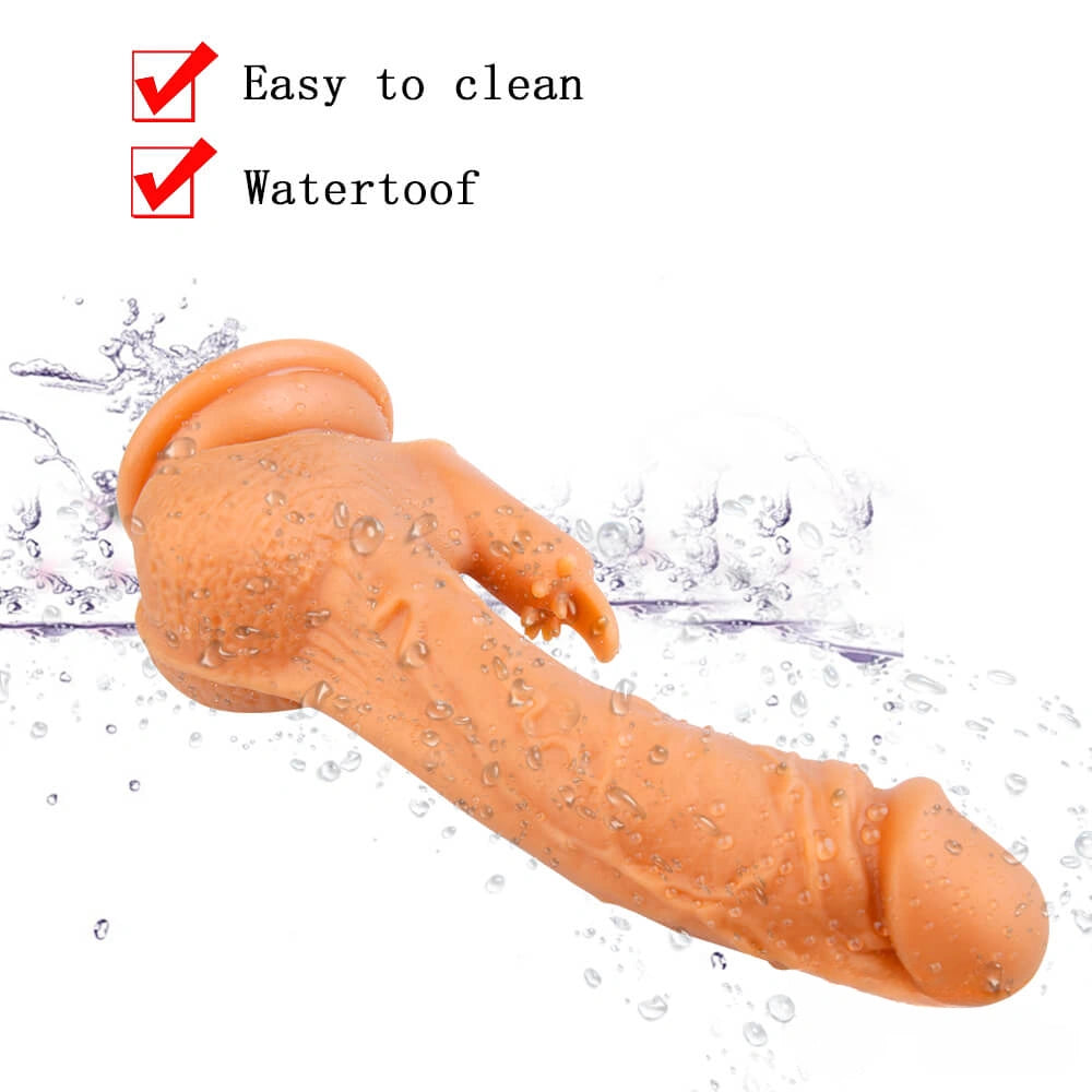 7.87in Big Gold Thick Lifelike Penis Sexy Dildo Sex Toy