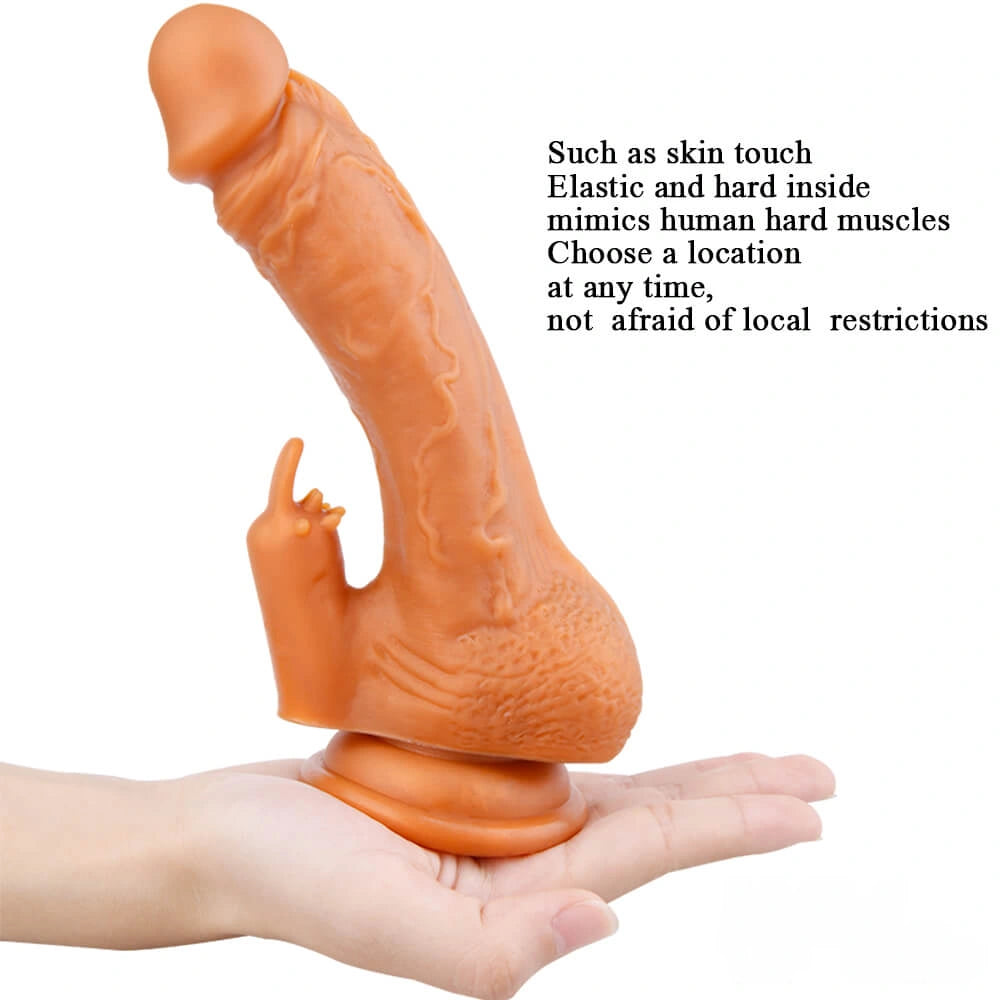 7.87in Big Gold Thick Lifelike Penis Sexy Dildo Sex Toy