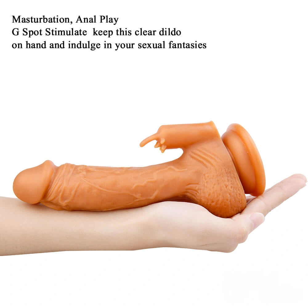7.87in Big Gold Thick Lifelike Penis Sexy Dildo Sex Toy