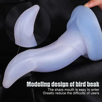 7.87in Bird Beak Fantasy Silicone Animal Dildo For G-spot Prostate Orgasm