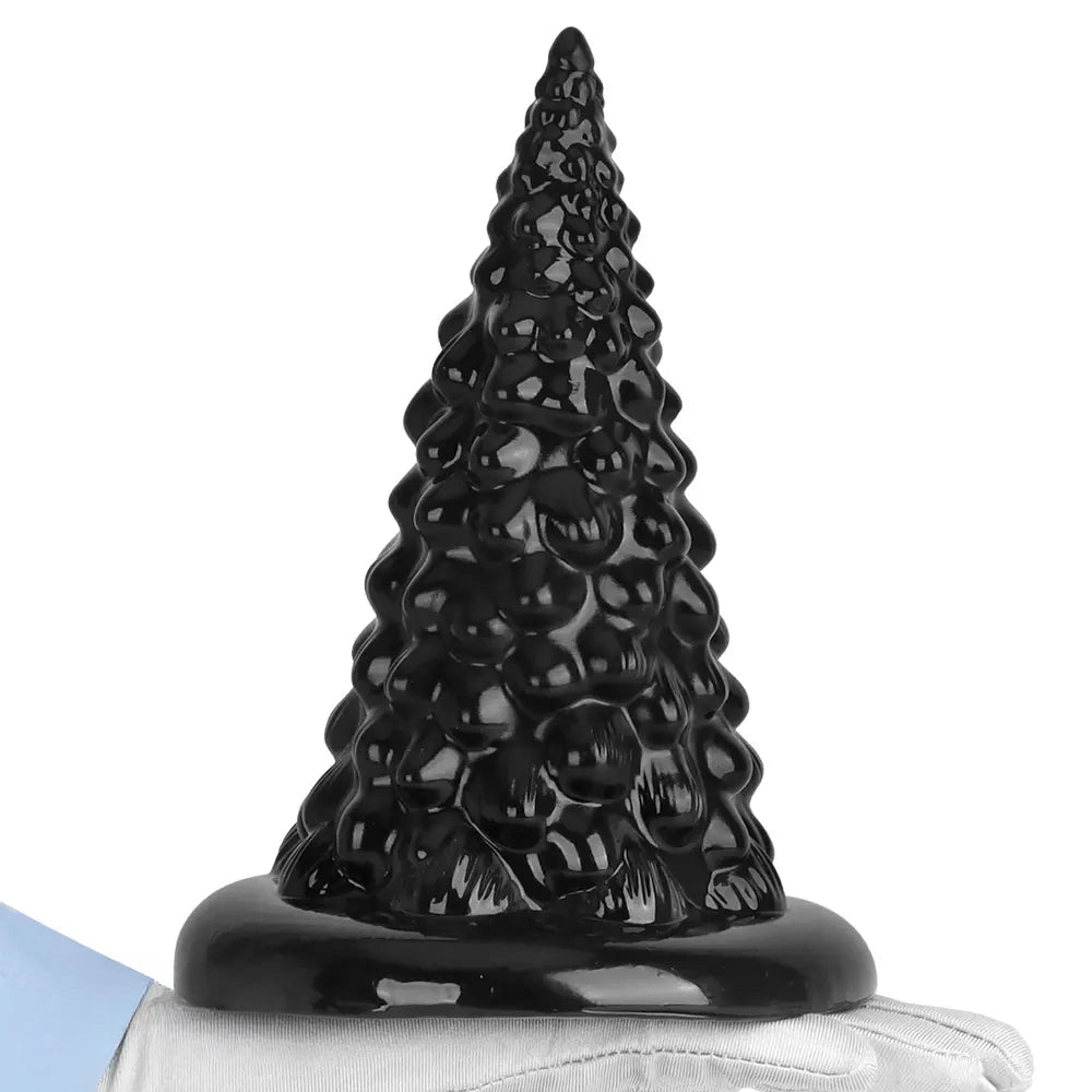 7.87in Black PVC Thick Anal Plug Anal Expansion Suction Cup G Spot Dildo