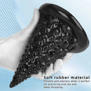 7.87in Black PVC Thick Anal Plug Anal Expansion Suction Cup G Spot Dildo