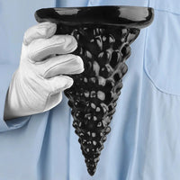 7.87in Black PVC Thick Anal Plug Anal Expansion Suction Cup G Spot Dildo