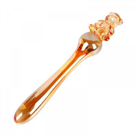 7.87in Cartoon Bear Series Glass Fantasy Cute Massage Stick Dildo
