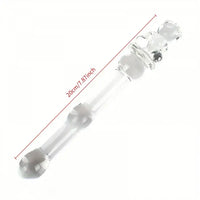 7.87in Cartoon Bear Series Glass Fantasy Cute Massage Stick Dildo