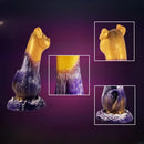 7.87in Chinese Zodiac Dog Design Silicone Hand Wash Only Soft Dildo