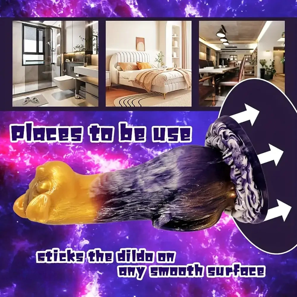 7.87in Chinese Zodiac Dog Design Silicone Hand Wash Only Soft Dildo
