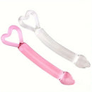 7.87in Clear Premium Unisex Glass Crystal Dildo For Female Male Lesbian