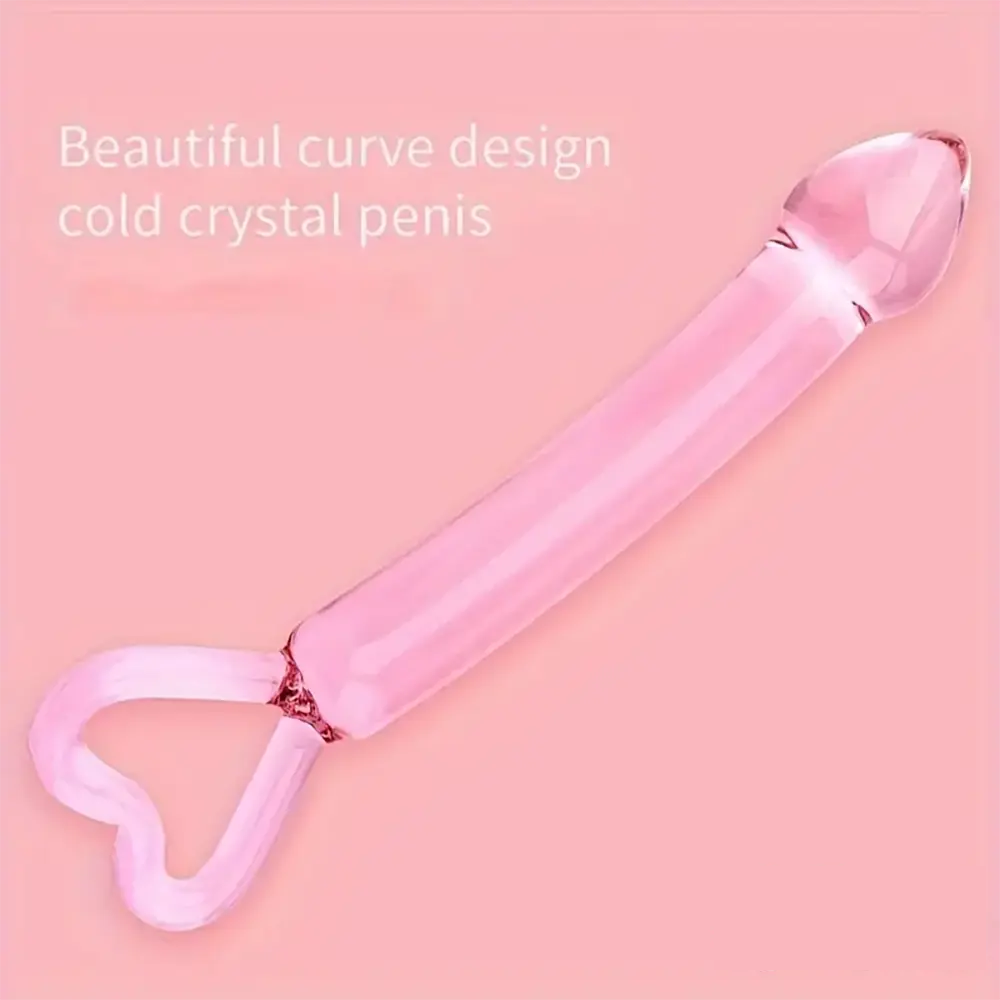 7.87in Clear Premium Unisex Glass Crystal Dildo For Female Male Lesbian
