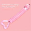7.87in Clear Premium Unisex Glass Crystal Dildo For Female Male Lesbian