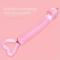 7.87in Clear Premium Unisex Glass Crystal Dildo For Female Male Lesbian