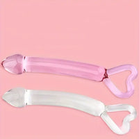 7.87in Clear Premium Unisex Glass Crystal Dildo For Female Male Lesbian