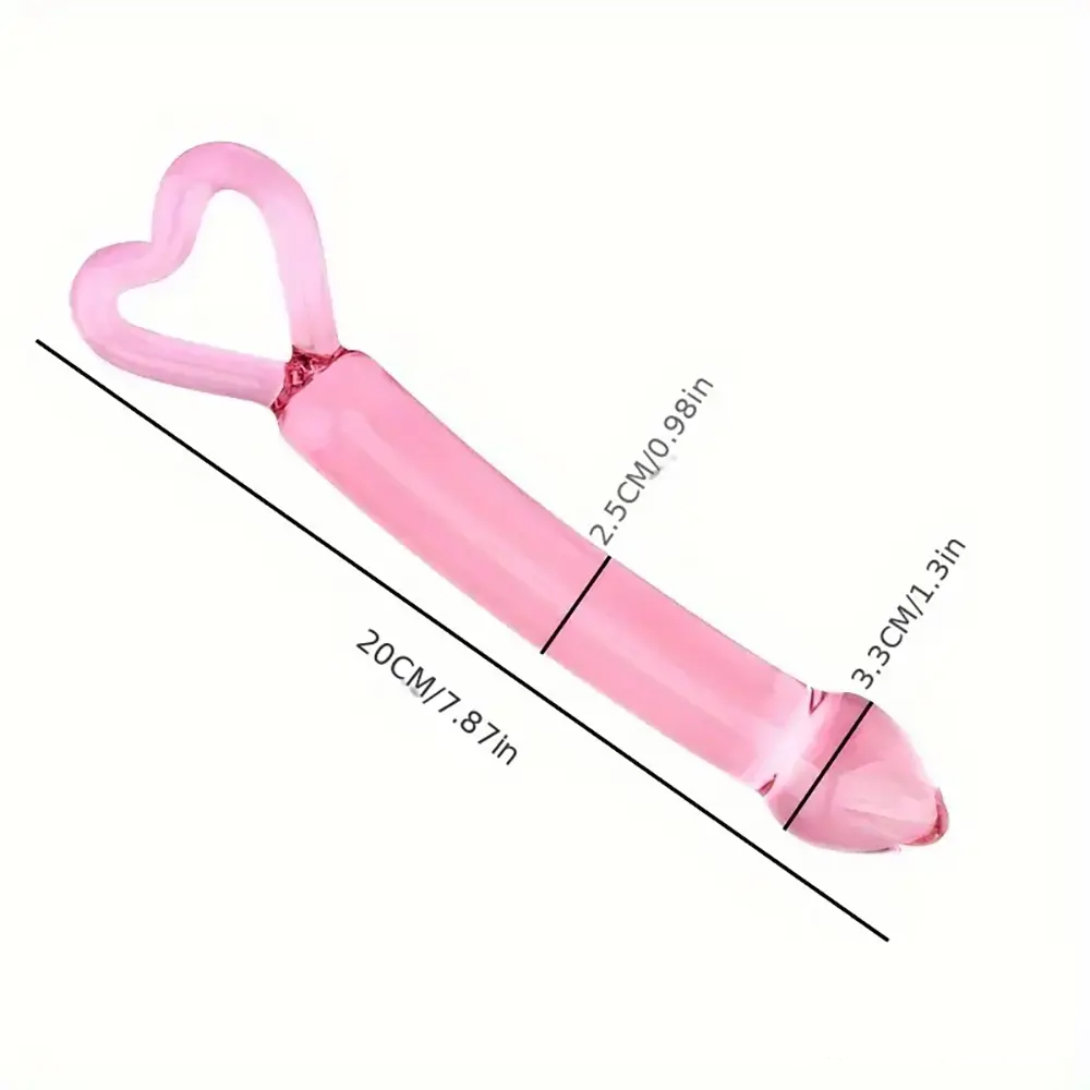 7.87in Clear Premium Unisex Glass Crystal Dildo For Female Male Lesbian