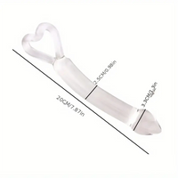 7.87in Clear Premium Unisex Glass Crystal Dildo For Female Male Lesbian