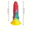 7.87in Colorful Silicone Simulation Special-Shaped Masturbator Tentacle Dildo