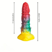 7.87in Colorful Silicone Simulation Special-Shaped Masturbator Tentacle Dildo