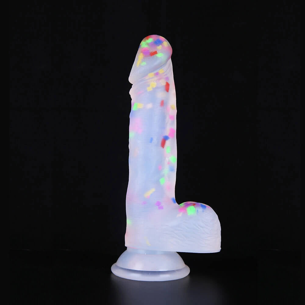 7.87in Crystal Clear Fruit Silicone Dildo For Adult Couples