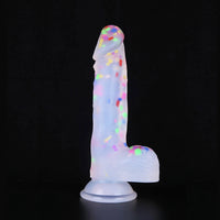 7.87in Crystal Clear Fruit Silicone Dildo For Adult Couples