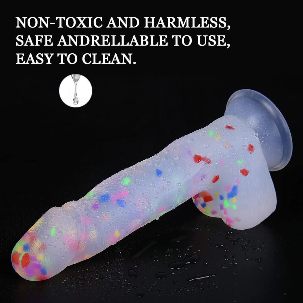 7.87in Crystal Clear Fruit Silicone Dildo For Adult Couples
